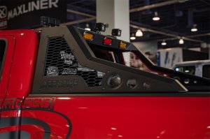 Ford F-150 Raptor Chase Rack - Addictive Desert Designs - HoneyBadger - Hammer Black with Satin Black panels - `17-`18